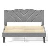 Accent Bed Frame Modern Upholstered Headboard with Reinforced Support for Bedroom Queen - 3irtyhousy - 3 of 4
