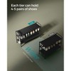 SONGMICS Shoe Rack, 3 Tier Shoe Organizer, Fabric Shoe Shelf Storage with 4 Hooks, Height-Adjustable Shoe Rack Ink Black - 4 of 4