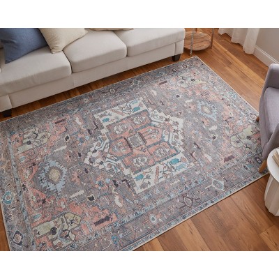 Percy Black Rectangular Washable Chenille Area Rug