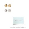 Adornia 14k Gold Plated and Rhodium Plated Knot Stud Set - 2 of 2