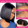 Jessie's Wig 4x4 Pre Cut Lace Bob Glueless Straight Human Hair Wig For Women Natural Black 8-14 Inch 1 Pc/Pack - 4 of 4