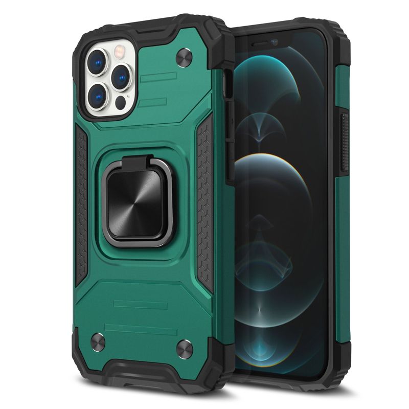 Insten Rugged Heavy Duty Case with 360 Ring Kickstand Compatible with iPhone - Shockproof Bumper Cover Accessories, 4 of 10