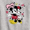 Boys' - Disney - Mickey Minnie Heart Graphic Long Sleeve Fleece Sweatshirt - 2 of 4