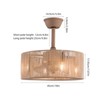 YIYIBYUS Contemporary 4-Light Rustic Enclosed Ceiling Fan with Unique Shade - 3 of 4