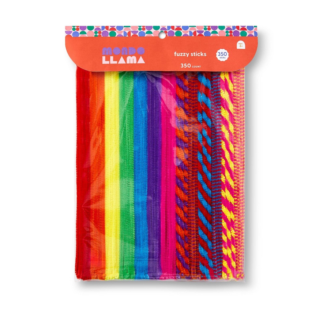 350ct Rainbow Fuzzy Sticks - Mondo Llama