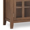 53" Solid Wood Tall TV Media Stand with Handcrafted Finish, Cord Management, and Tempered Glass Doors for Living Room and Bedroom - 4 of 4
