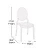 Flash Furniture Set of 4 Transparent Crystal Extra Wide Resin 400 LB. Weight Capacity Banquet & Event Ghost Chairs-Indoor/Outdoor Use - 4 of 4