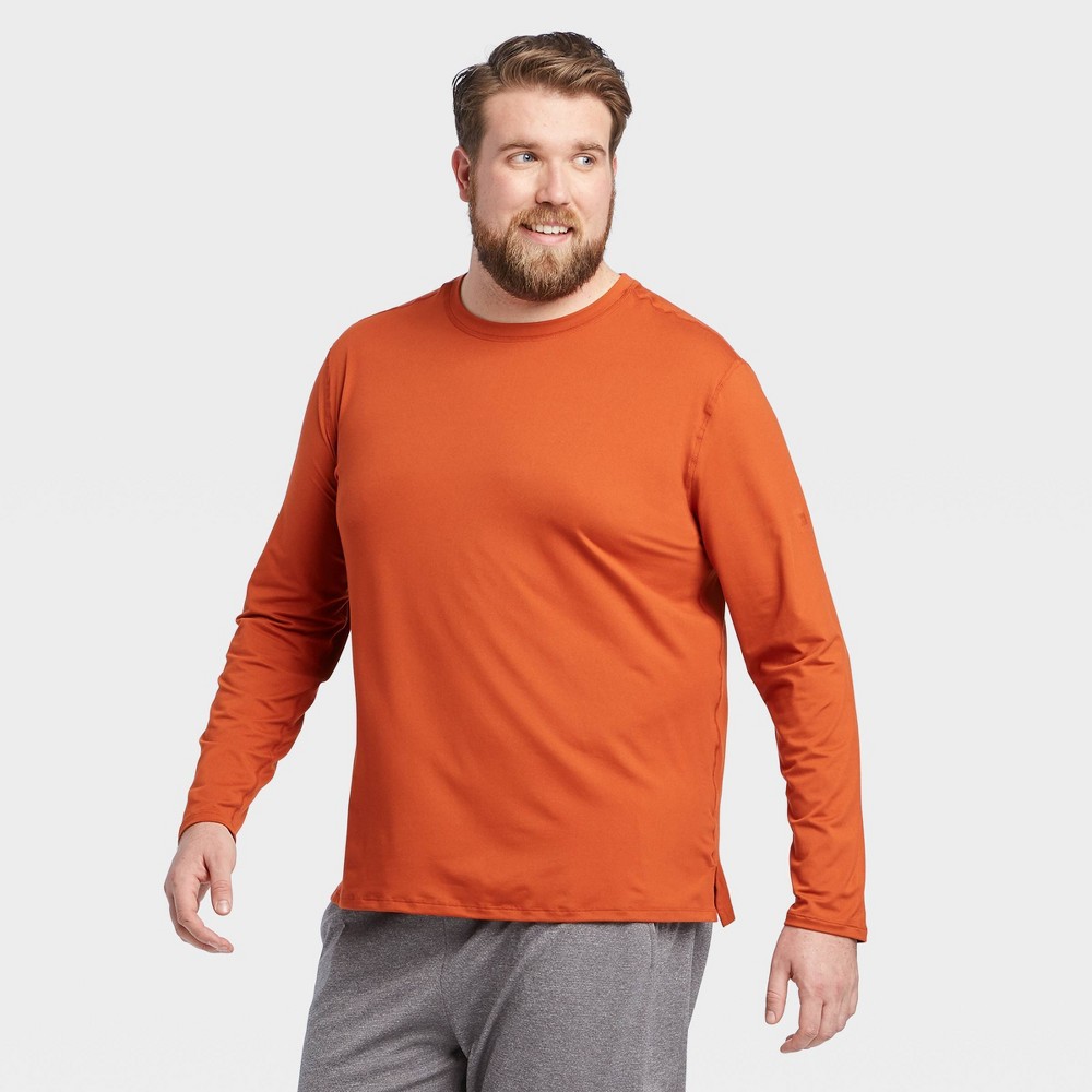 Men's Long Sleeve Performance T-Shirt - All in Motion Orange M, Men's, Size: Medium was $16.0 now $11.2 (30.0% off)