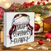Funny Christmas Vacation Wooden Sign Decor - 'You Serious Clark' Block Sign for Table Shelf - Holiday Decorations 5 x 5 Inch - 2 of 4