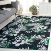 Malibu MBU825 Power Loomed Machine Washable Skid-Resistant Indoor Area Rug - Black/Green - 6'x9' - Safavieh - 3 of 4