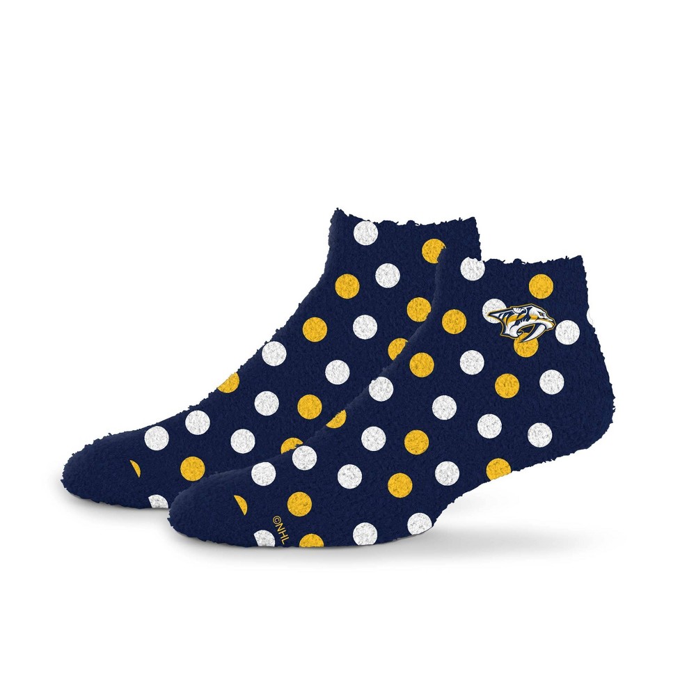 NHL Nashville Predators Random Dots Fuzzy Socks