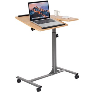 Costway Adjustable Laptop Notebook Desk Table Stand Holder Swivel Home Office Wheels New - 1 of 4