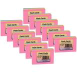 Hygloss Bright Flash Cards, 2" x 3", 100 Per Pack, 12 Packs