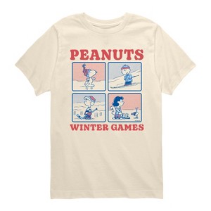 Boys' - Peanuts - Peanuts Winter Games Short Sleeve Graphic T-Shirt - 1 of 4