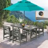 VINGLI 6-Person Outdoor Dining Table, HDPE All-Weather Rectangle Patio Dining Table with Umbrella Hole, Outdoor Patio Table for Garden, Backyard - 2 of 4