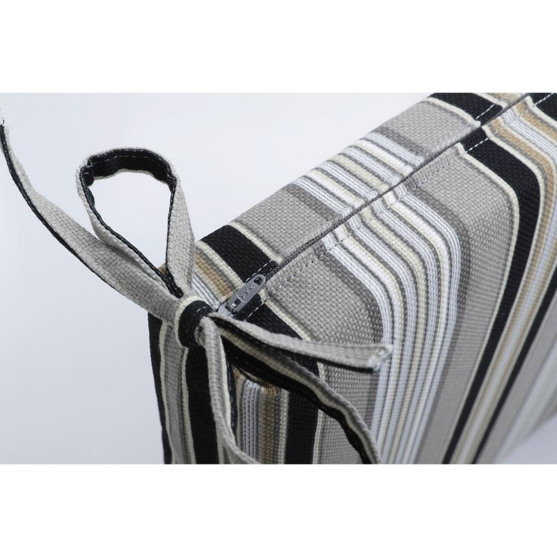 Getaway Stripe 2pc Indoor/Outdoor Squared Corners Seat Cushion - Pillow Perfect, 4 of 7