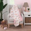 Little Love by NoJo Rainbow White, Pink, and Gold Super Soft Baby Blanket - 4 of 4