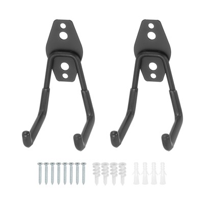 Unique Bargains Heavy Duty Hanging Tool Ladder Bike Garage Storage Utility Hooks 2 Pcs