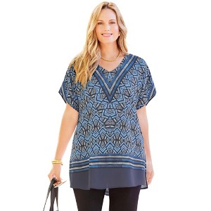 Catherines Dolman Sleeve Georgette Top - 1 of 4