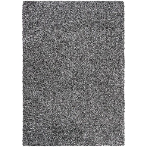 Evolution Shag Evo520 Power Loomed Area Rug - Dark Grey - 8'x10 ...