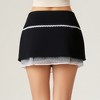 Anna-Kaci Women's Lace-Trim Wrap Athletic Skort with Built-In Shorts and Layered Mesh Detail for Soft Feminine Active Style - 4 of 4