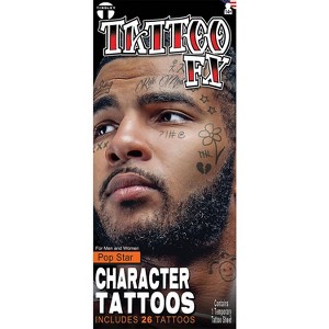 Tinsley Transfers Adults' Temporary Tattoo Halloween Costume Accessories - Multicolored One Size - 1 of 2