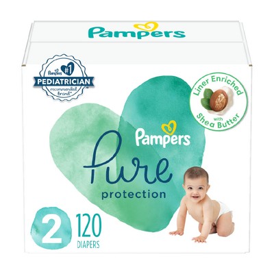 Diapers Size 6, 108 Count - Pampers Pure Protection Hypoallergenic  Disposable Baby Diapers for Sensitive Skin, Fragrance Free, ONE Month  Supply (Packaging May Vary) 