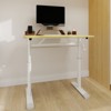 Okak 32.68IN Height-Adjustable Small Desk, Computer Desk with Monitor Support, Writing Desk for Living Room, Office, Classroom - 2 of 4