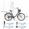 INFURNIC Bicycles 7 Speed City Bike with Basket and Steel Frame for Girls Commuter and Leisure Riding, Blue, 66.93"*24.8"*41.34" - 3 of 4