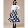 INSPIRE CHIC Women's Vintage Plaid High Waist A-Line with Pockets Maxi Skirt - 3 of 4