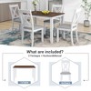 NicBex 5-Piece Dining Table Set for 4,Modern Minimalist Kitchen Table Set with 4  X-Back Side Chairs - 4 of 4