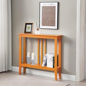 Kings Brand Furniture - Balfour Narrow Console Table with Shelves for Entryway, Hallway, Living Room, or Foyer. - 1 of 4