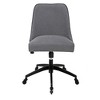 Wood Swivel Upholstered Desk Chair with Mid-Century Canted Legs, 360¡ã Swivel, Tilt Mechanism, Five-Leg Base, Rolling Casters - 2 of 4