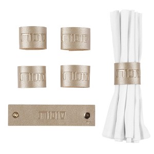 Waterdale Collection - Sukkos Leather Napkin Wraps - 1 of 2