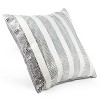 16"x16" Derby Square Throw Pillow - Sparkles Home: Luxury Geometric Knit, Indoor Polyester with Feather Fill, Removable Cover - 3 of 4