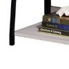 INFURNIC Decorative Bookshelf Leaning Ladder Style Storage Shelf with Wooden and Metal Frame, Gray, 16"*24"*37" - 3 of 4