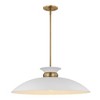 Nuvo Lighting Perkins 1 - Light Pendant in  Matte White/Burnished Brass - 4 of 4