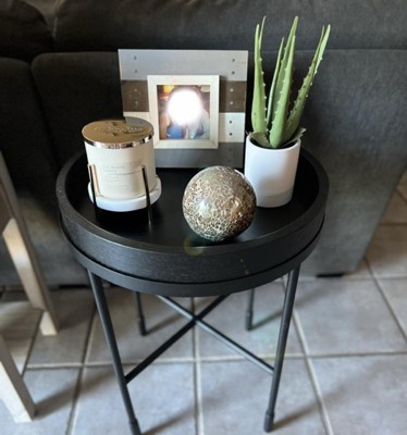 Grooved Wood Square Accent Side Table With Drawer - Natural - Hearth &  Hand™ With Magnolia : Target