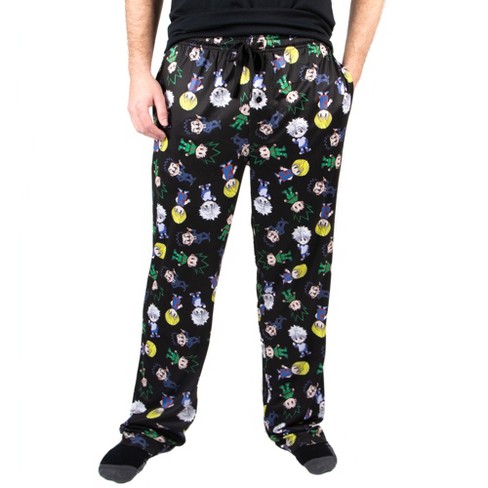 Men's Comfy Pizza Monster Patterned Cotton Knit Pajama Sleep Shorts