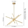 Rennnsan Pireka 31" W Sputnik Aluminum Modern LED Dimmable Chandelier in Gold - 3 of 4