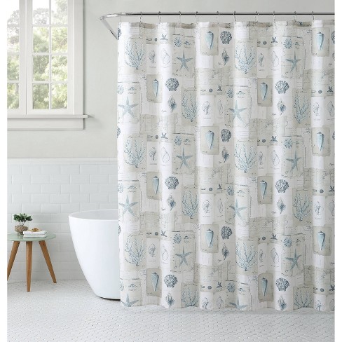 seashell shower curtain walmart