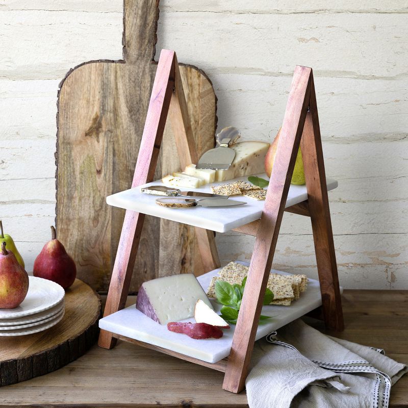 Park Hill Collection A-Frame Marble Cheese Server, 2 of 5
