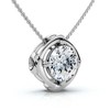 Pompeii3 3/4Ct Natural Diamond Unspoken Pendant 14k Gold 18" Women's Solitaire Necklace - 2 of 4