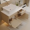 KWPZQEB 31" Modern Bathroom Vanity with Ceramic Basin, Floating Vanity Sink Cabinet with 2 Drawer & 2 Stroge Cabinet, Freestanding Cabinet - 4 of 4