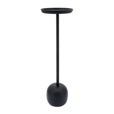 Sagebrook Home Metal 25"H Drink Table in Black Finish with Round Top Design for Stylish and Functional Living Space Ambiance and Function