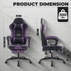 Gaming Chair, Ergonomic Computer Chair with Footrest and Massage Lumbar Support - 4 of 4