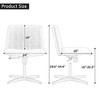 Office Chair Height Adjustable Swivel Rocking Computer Chair Armless Desk Chair 360°Swivel Cushion Chair - 2 of 4