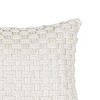 16x24 Knotted Filled Lumbar Pillow White by Foreside Home & Garden - 4 of 4