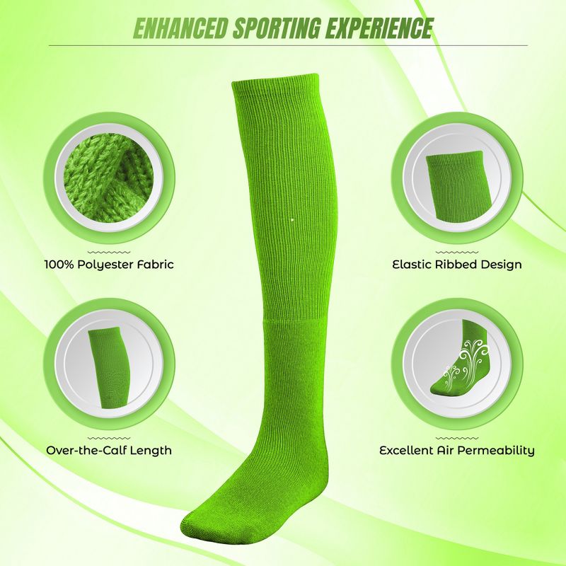 Vizari League Sports Socks for Boys and Girls | Polyester and Stretchable Adult League Socks | Soccer Socks with 360° Arch and Ankle Support | Football socks, 2 of 7