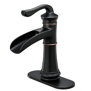 BWE Waterfall Single Hole Single-Handle Low-Arc Bathroom Faucet - 1 of 4